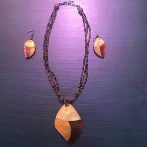 Necklace and earrings